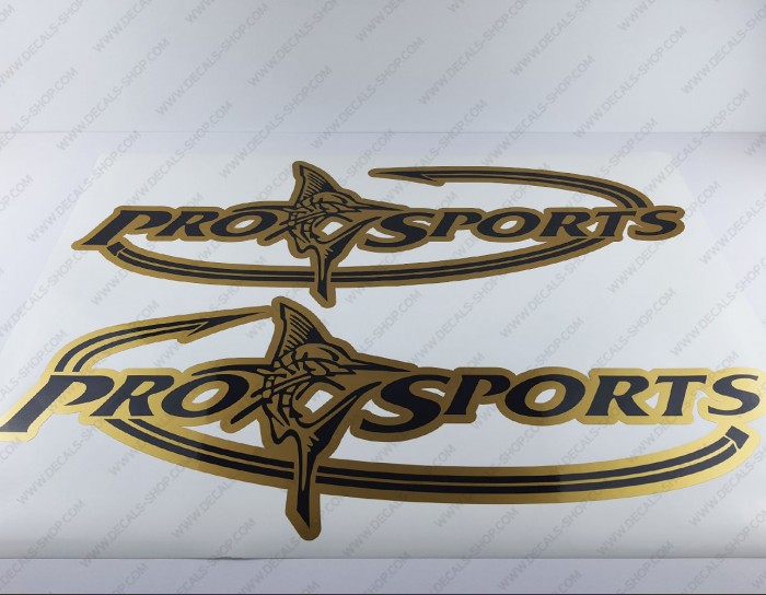Pro Sports Boat Logo Decal Set of 2 x 32"